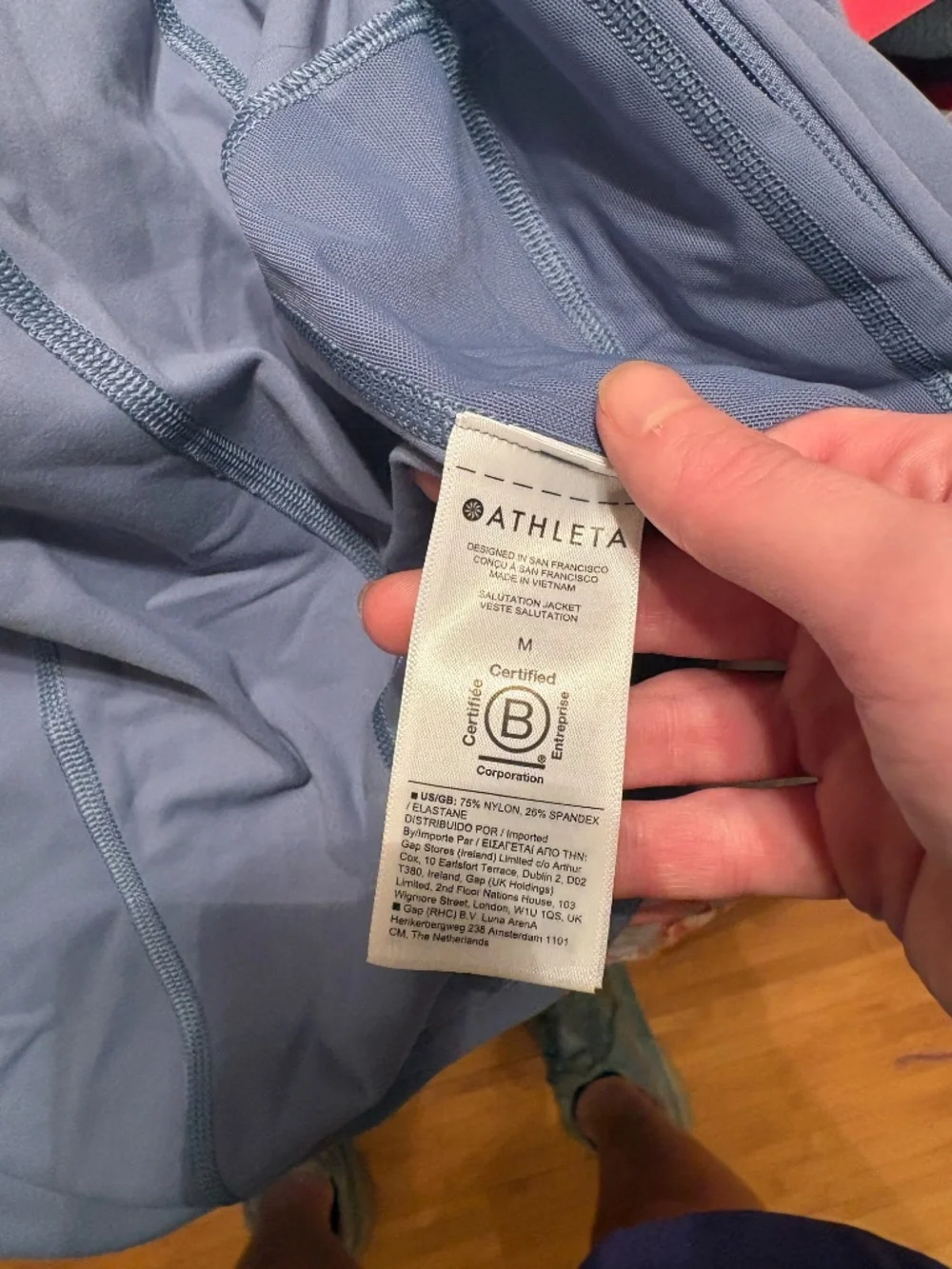 Athleta Salutation Jacket, Size Medium, Blue - Picture 6 of 6